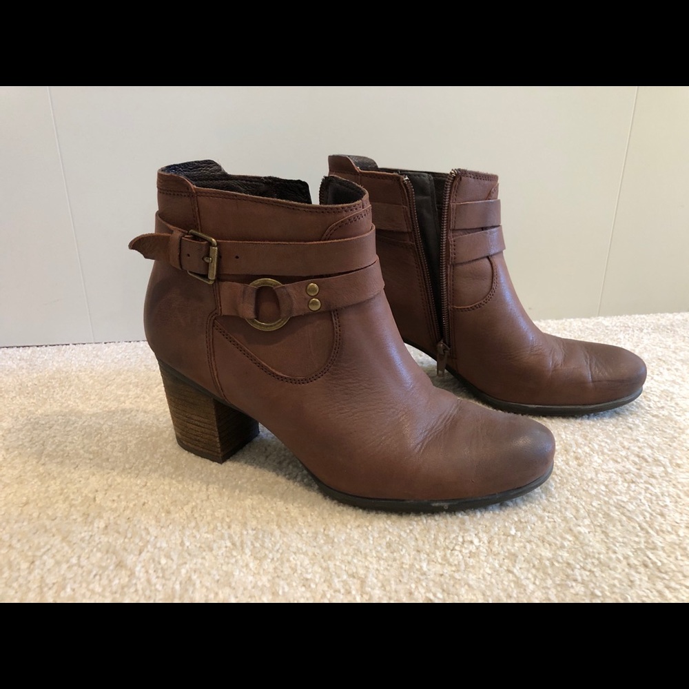 Josef Seibel Brown Leather Booties